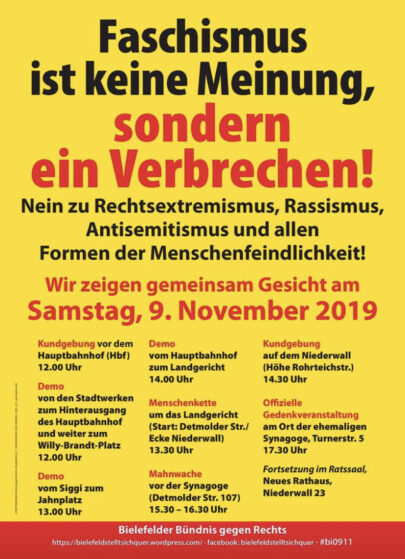 Demos am 9.11.2019 in Bielefeld