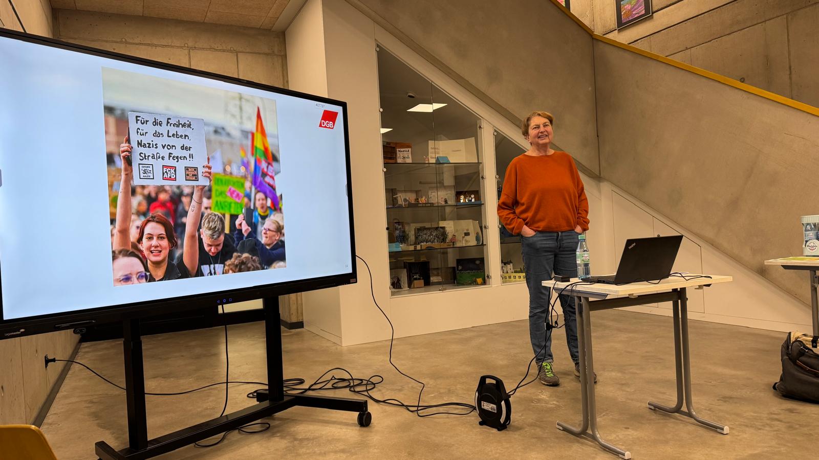 Vortrag Annelie Buntenbach und Vernetzungstreffen