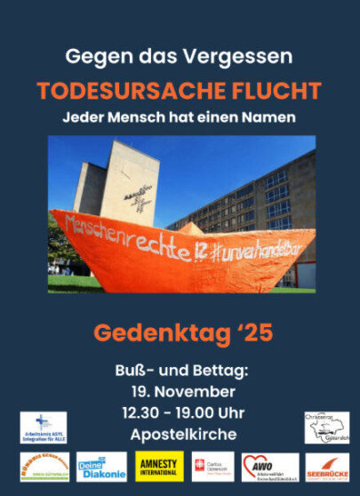 Gedenken „Todesursache Flucht“ – 19.11.25