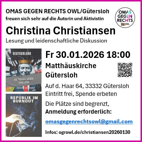 Christina Christiansen – Anmeldung läuft!