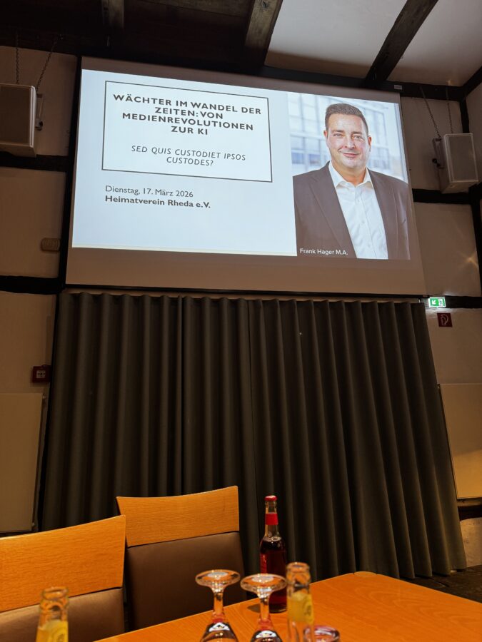 17.03.26: Macht und Medien im Wandel der Zeiten (Vortrag in Rheda)